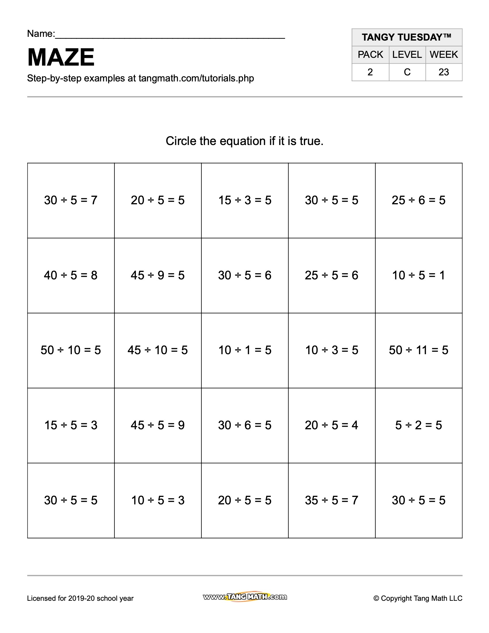 Tang Math Puzzle Packs