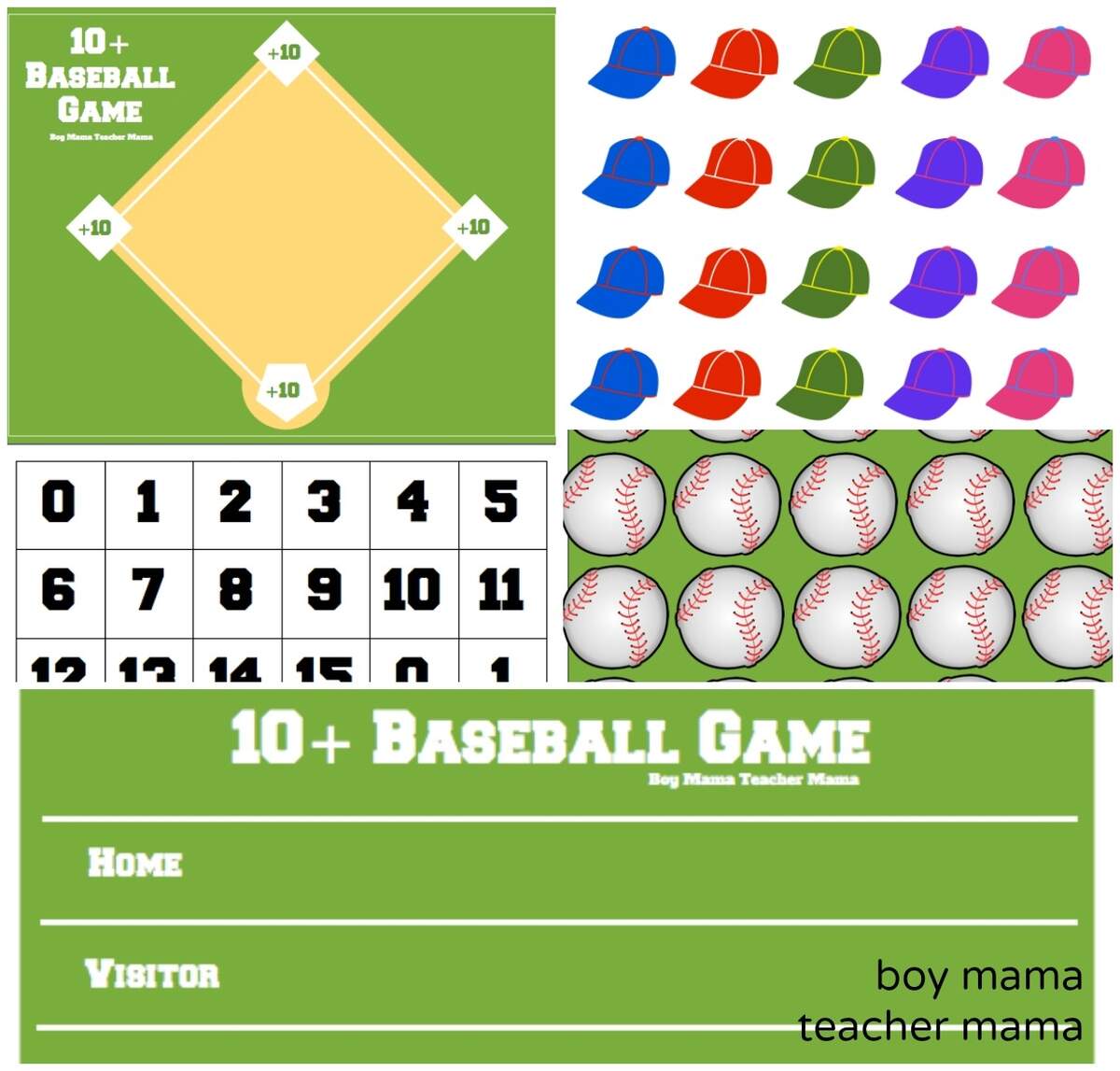 Teacher Mama 10 Baseball Math Game After School Linky Boy Mama Teacher Mama Baseball Math Etsy