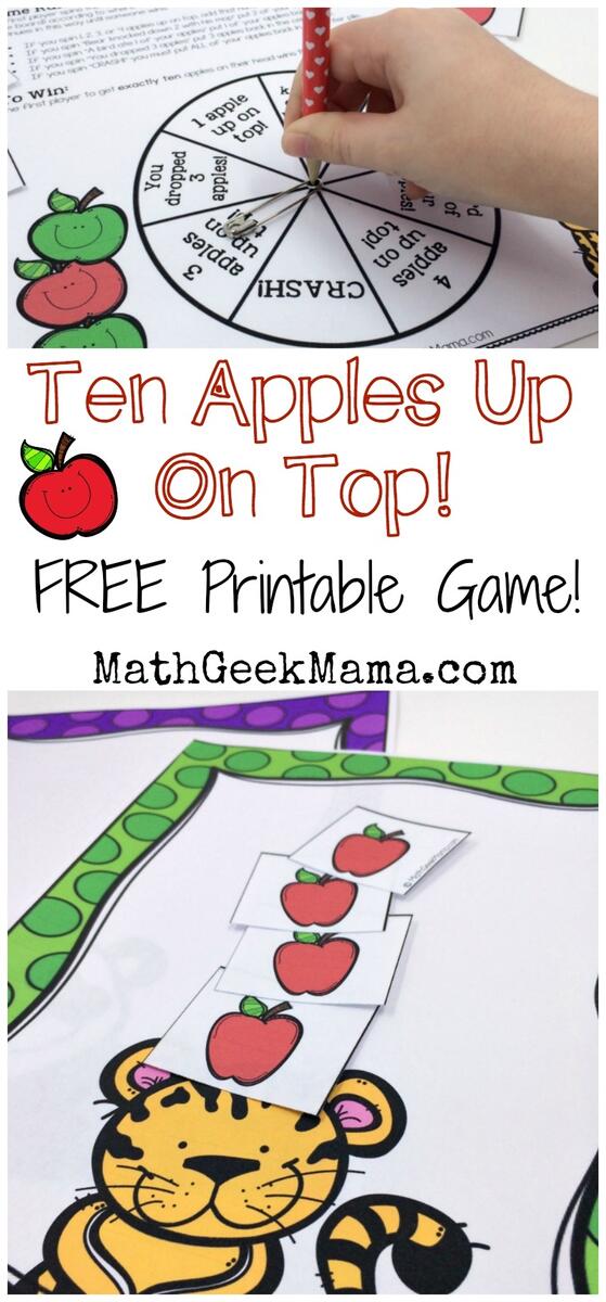 Ten Apples Up On Top Math Game FREE Engaging Dr Seuss Math Activities For Pre K 2 We Are Teachers