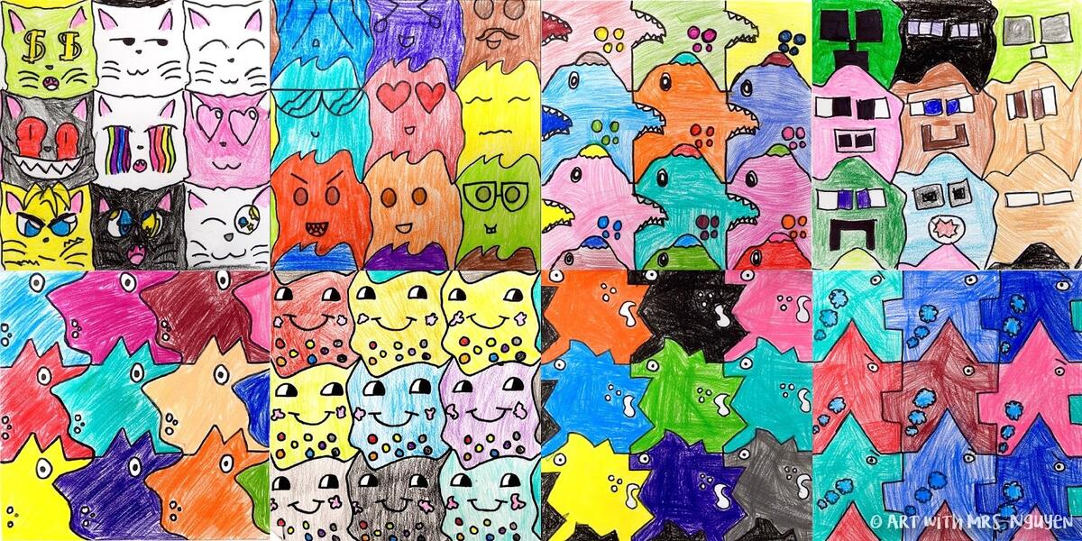Tessellation Monsters 2 0 5th Art With Mrs Nguyen Tessellation Monsters 2 0 5th Art With Mrs Nguyen