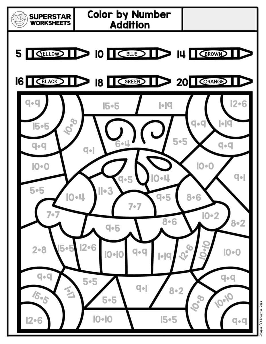 Thanksgiving Color By Number Superstar Worksheets Thanksgiving Color By Number Simple Addition Squarehead Teachers