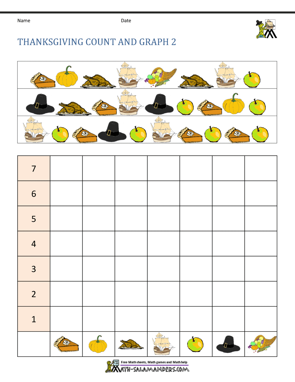Thanksgiving Math Activities First Grade Math Thanksgiving Worksheets PDF Free Download