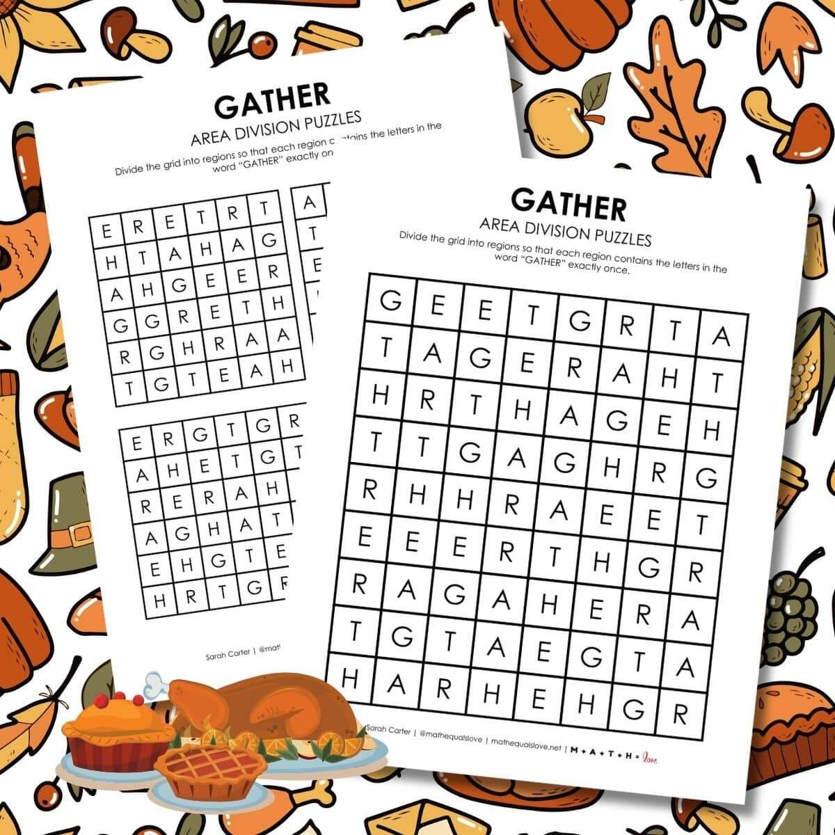 Thanksgiving Puzzles Math Love Thanksgiving Puzzles Math Love