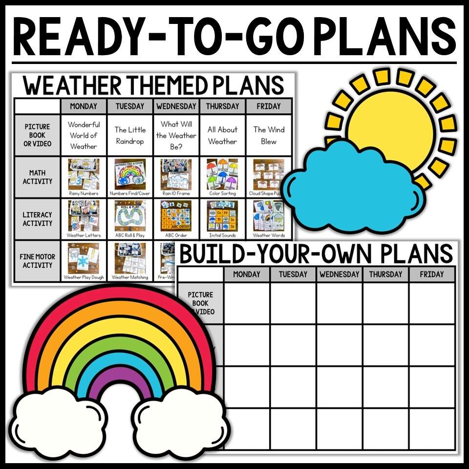 Weather Math And Literacy Activities For 2 5 Year Olds The Stay At Home Teacher Weather Math And Literacy Activities For 2 5 Year Olds The Stay At Home Teacher