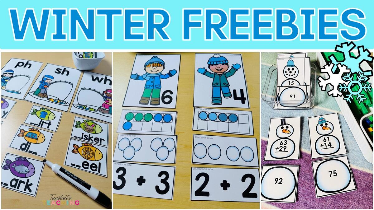 Winter Classroom Freebies For Math And Literacy Winter Classroom Freebies For Math And Literacy