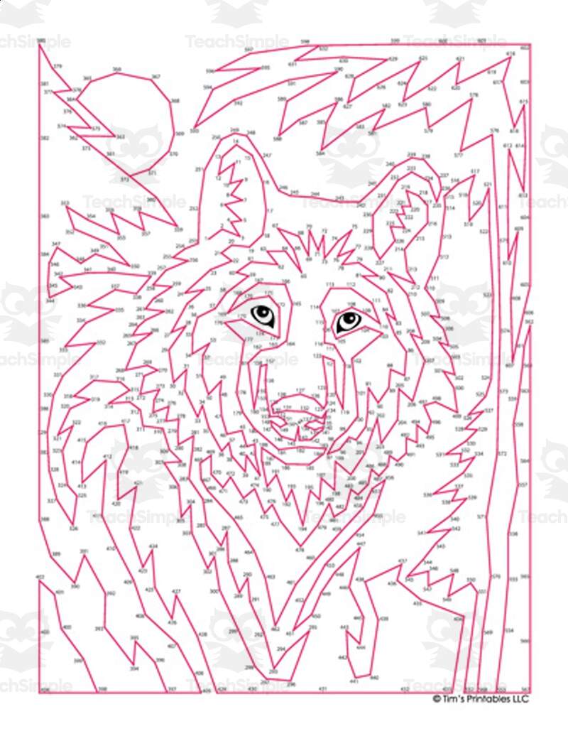 Wolf Extreme Difficulty Dot To Dot Connect The Dots PDF By Teach Simple Wolf Extreme Difficulty Dot To Dot Connect The Dots PDF By Teach Simple