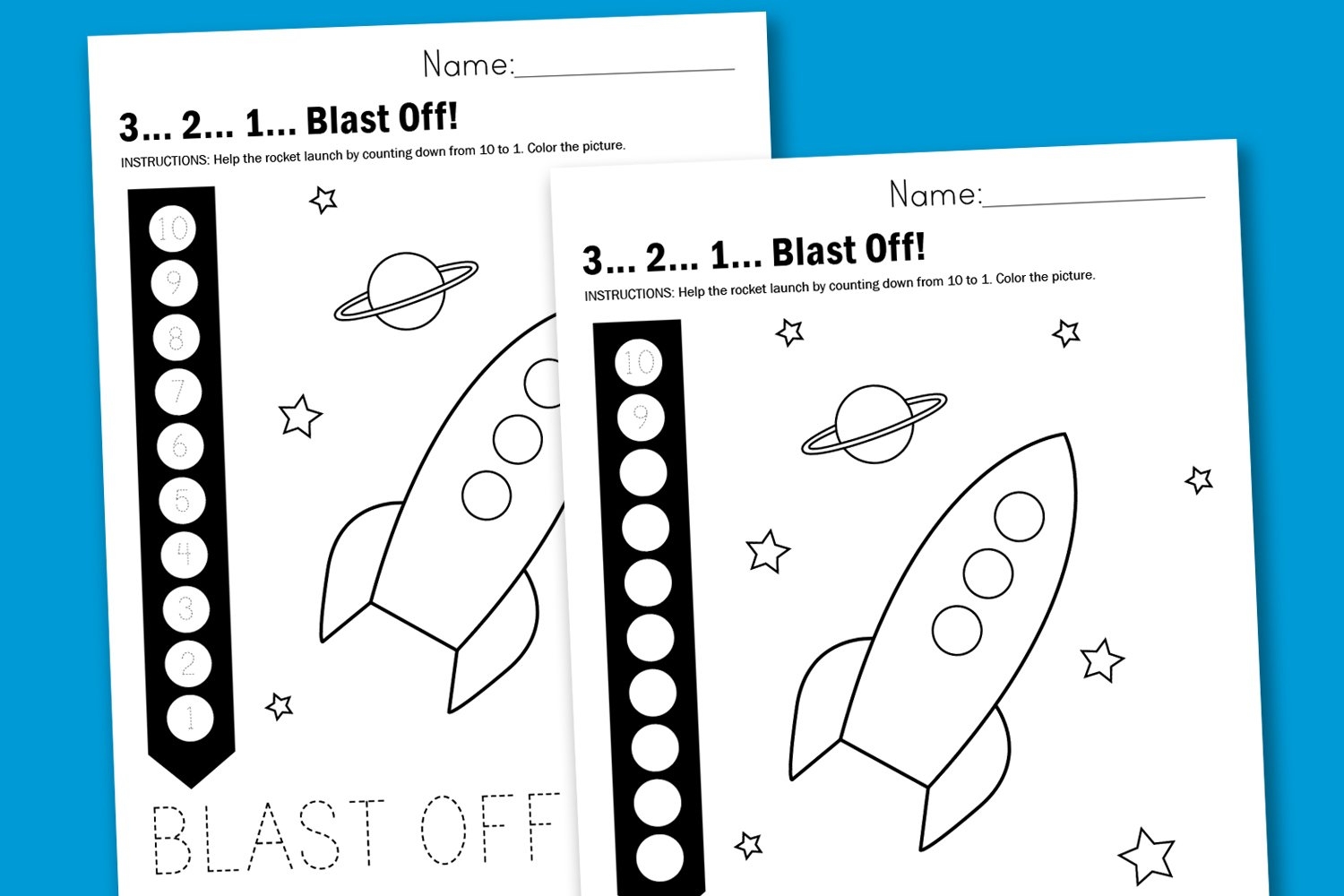 Worksheet Wednesday 3 2 1 Blast Off Paging Supermom